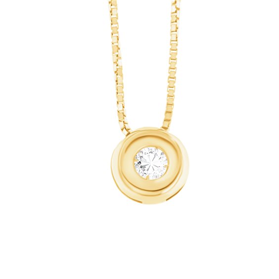 Collana Roman Gioielli Donna in Oro giallo Diamante 0.03 Ct R175A25N176 - R175A25N176